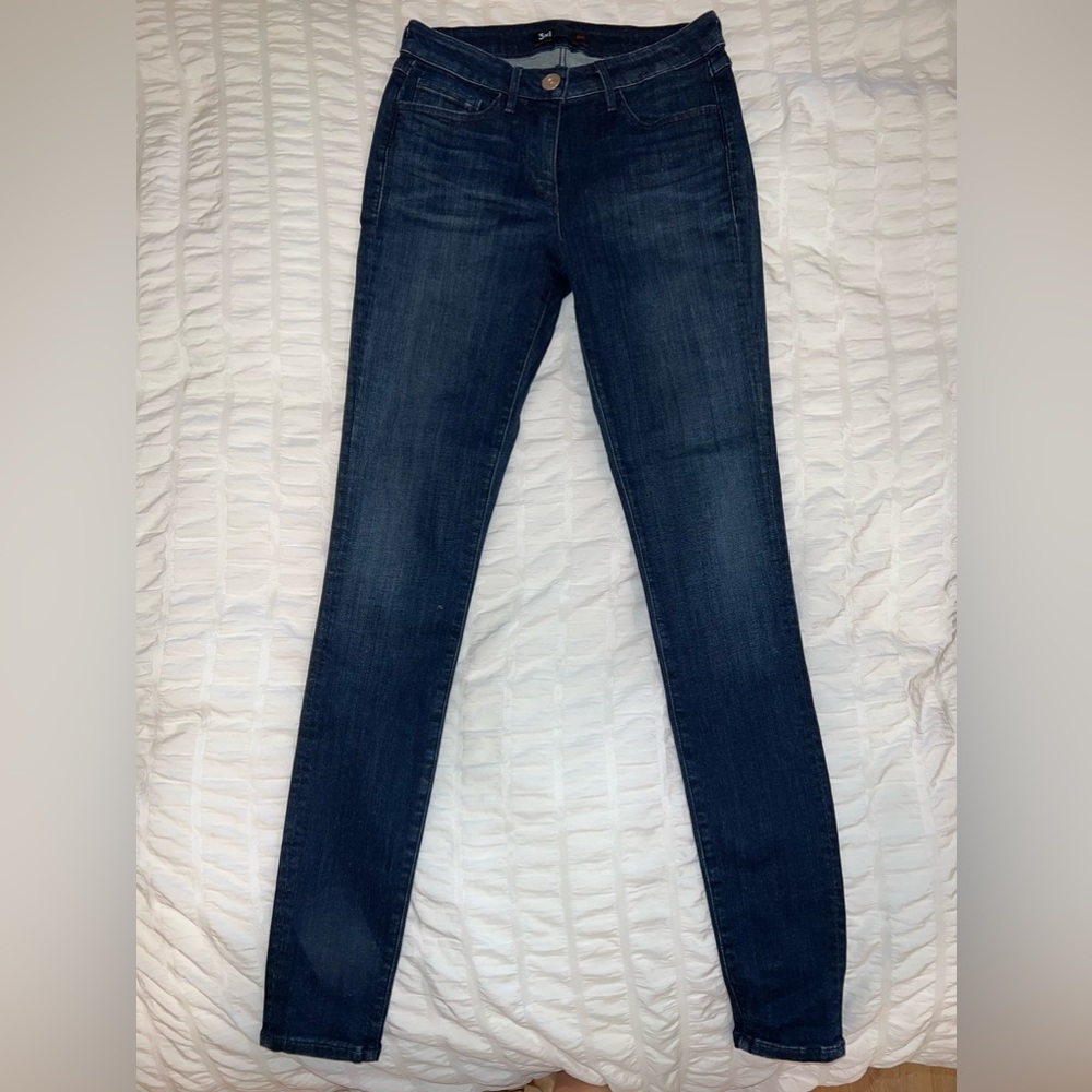 3x1 NYC mid rise classic blue skinny jeans